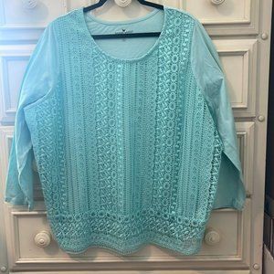 NWOT Woman Within Lace Top.